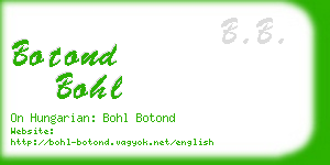 botond bohl business card